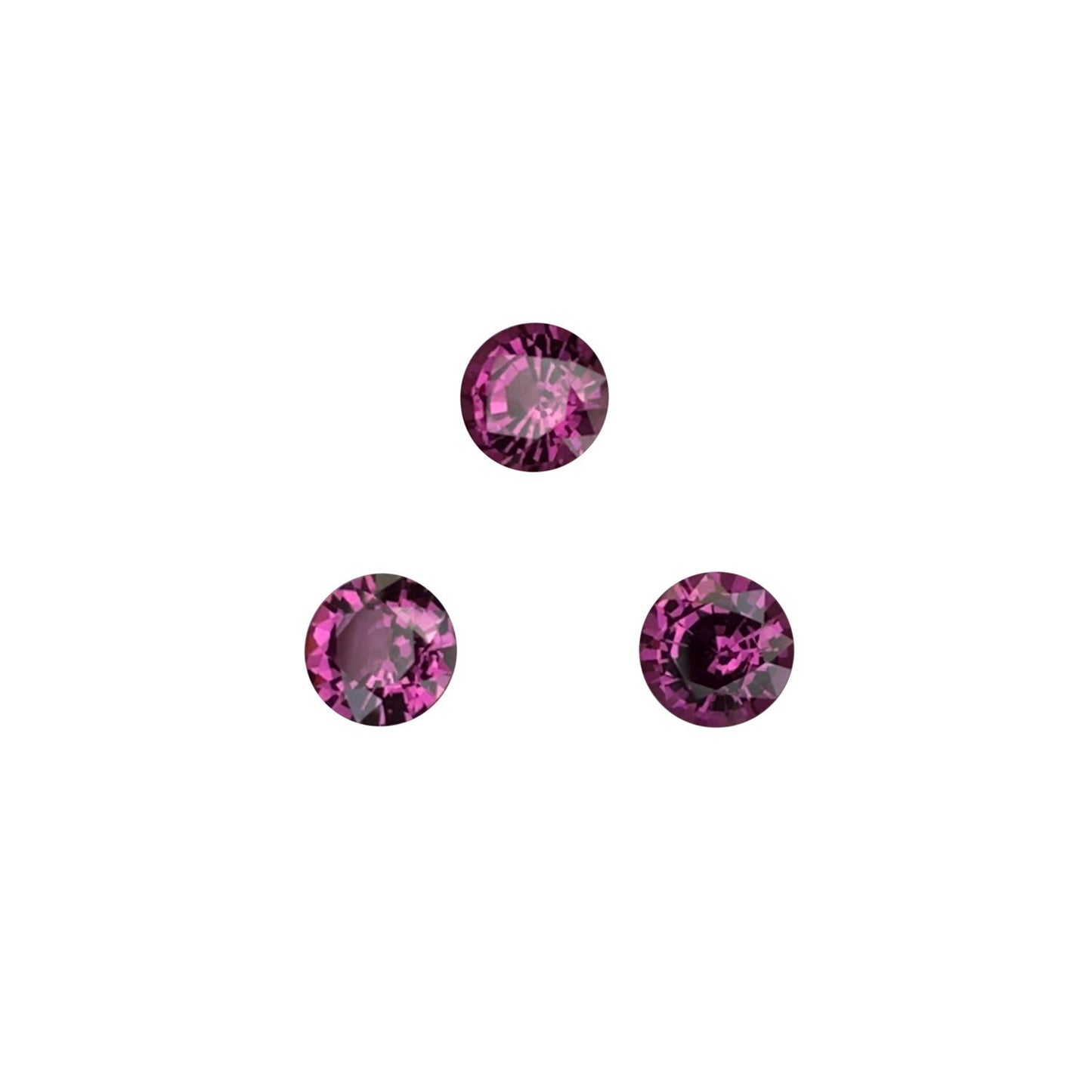 5.5mm Round Open Burgundy Rhodolite