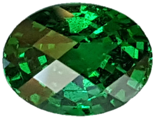 3.41ct Oval Fine Intense Green Tsavorite