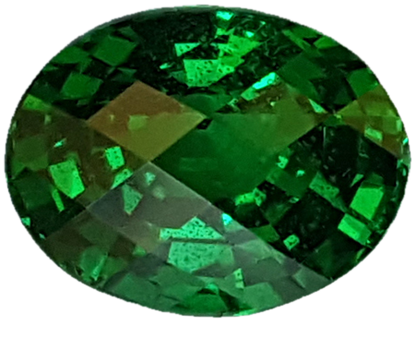 3.41ct Oval Fine Intense Green Tsavorite