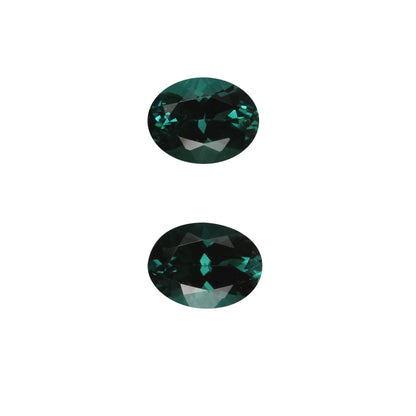 8x6mm Oval Deep Blue-Green Tourmaline Pair
