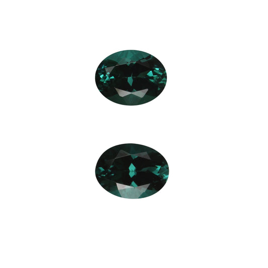8x6mm Oval Deep Blue-Green Tourmaline Pair