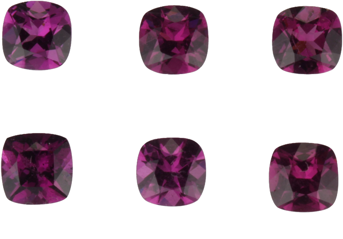 6mm Cushion Purple Garnet
