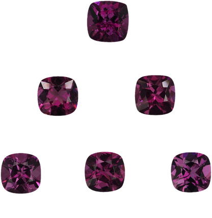 6mm Cushion Purple Garnet