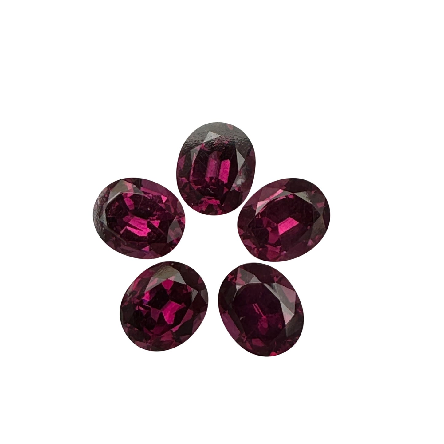 12x10mm Oval Open Burgundy Rhodolite
