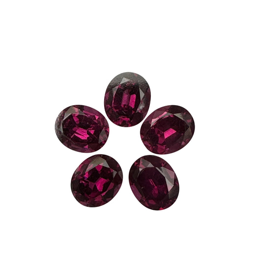 12x10mm Oval Open Burgundy Rhodolite
