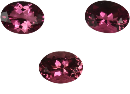 7.5x5.5mm Oval Deep Pink Tourmaline Set