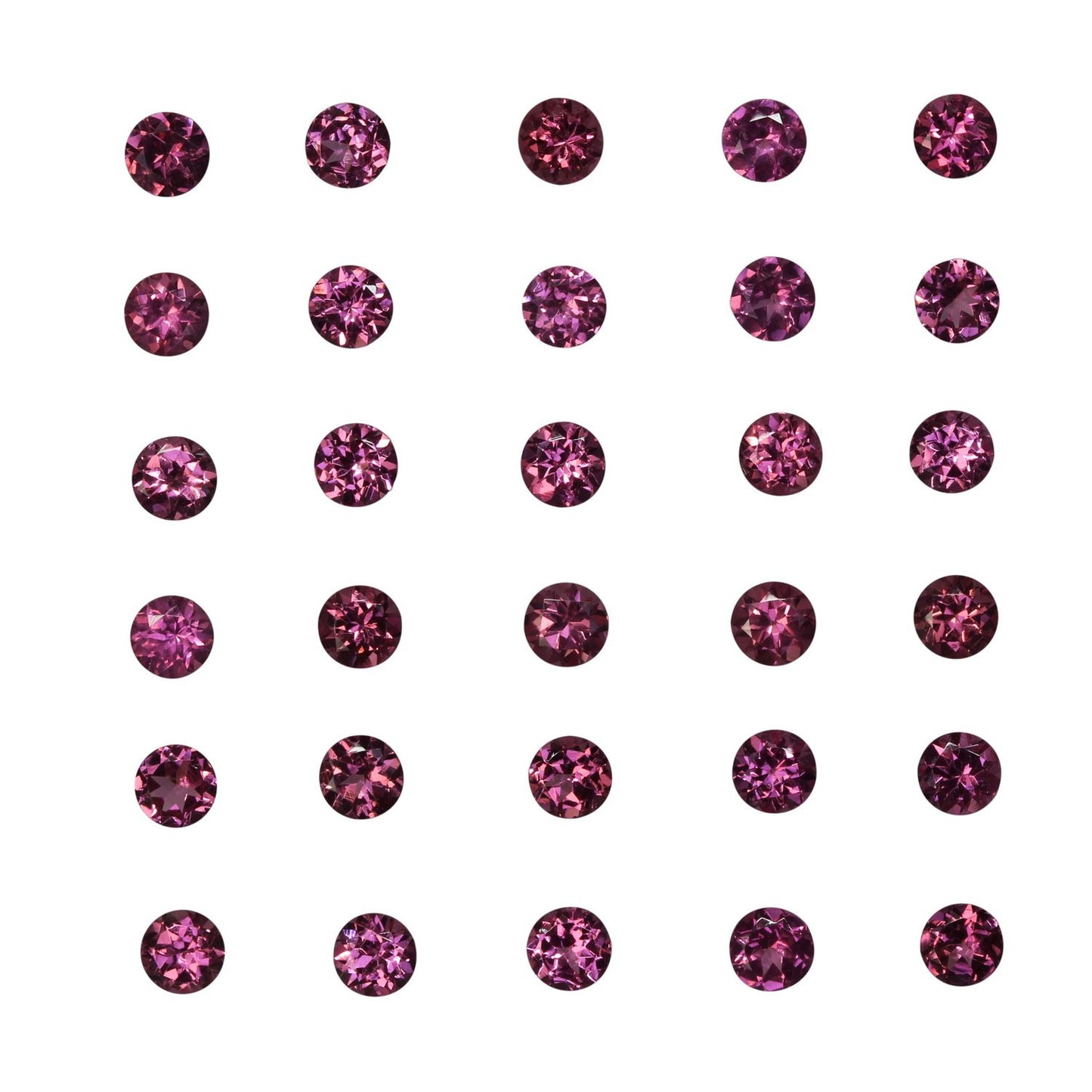 3.4mm Round Hot Pink Spinel