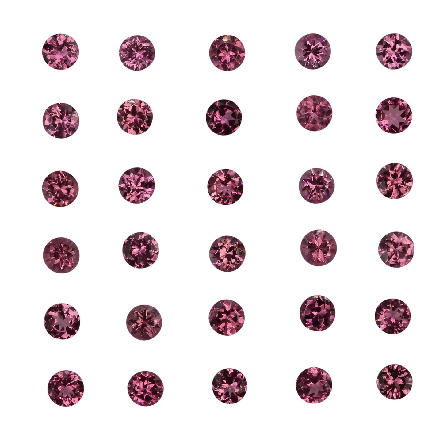 3.4mm Round Hot Pink Spinel