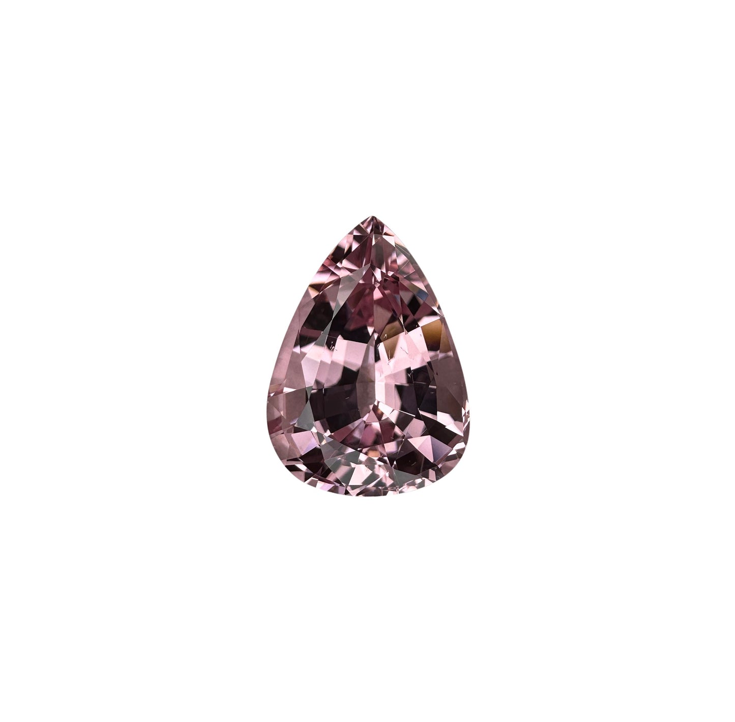 3.85ct Pear Shape Light Peach Malaya Garnet
