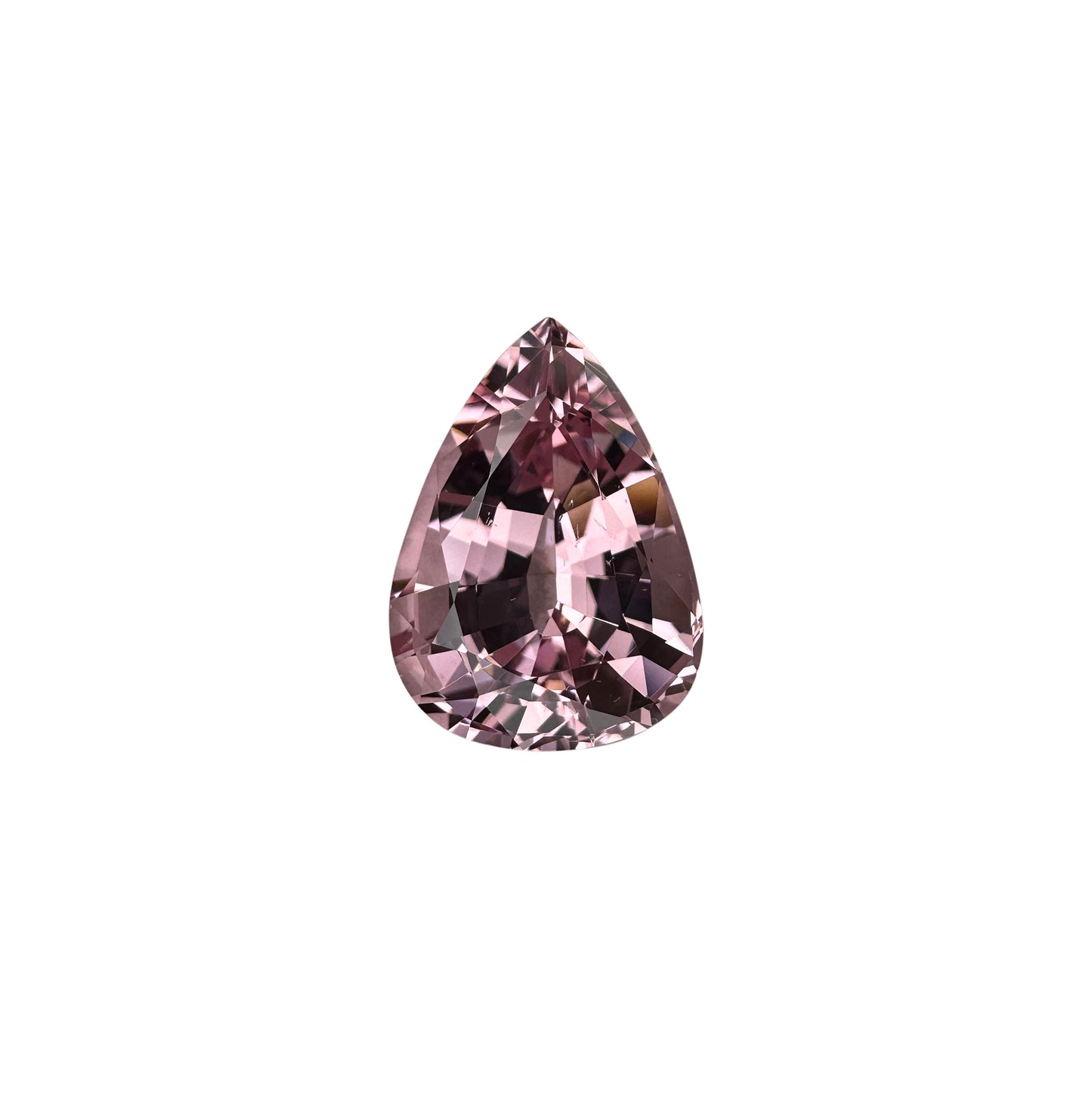 3.85ct Pear Shape Light Peach Malaya Garnet