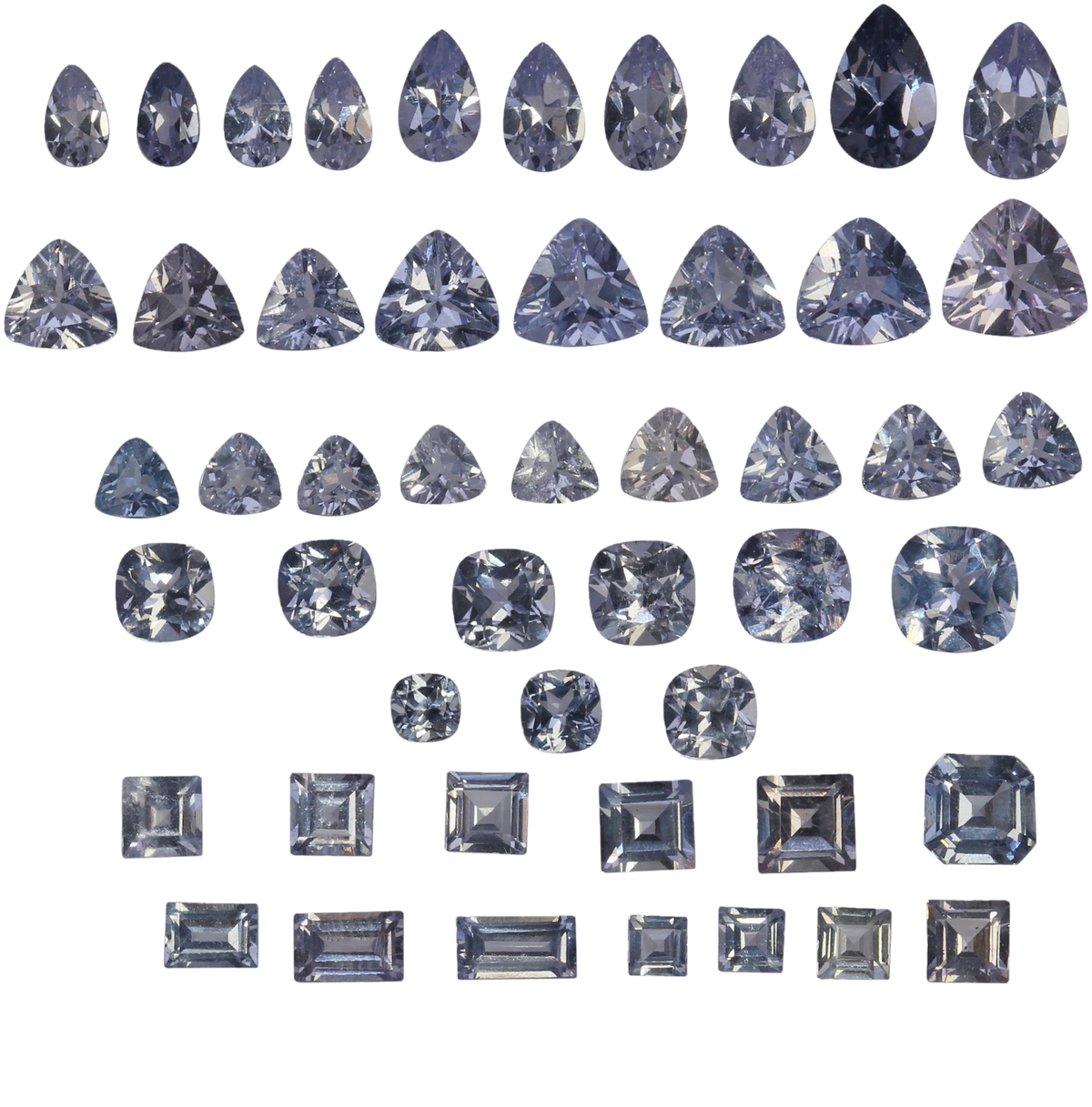 Mixed Shape Light Violet Spinel