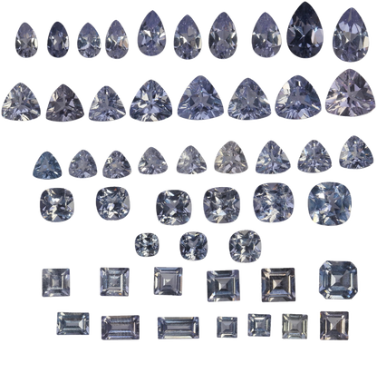 Mixed Shape Light Violet Spinel