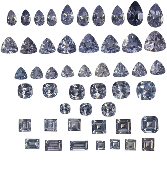 Mixed Shape Light Violet Spinel