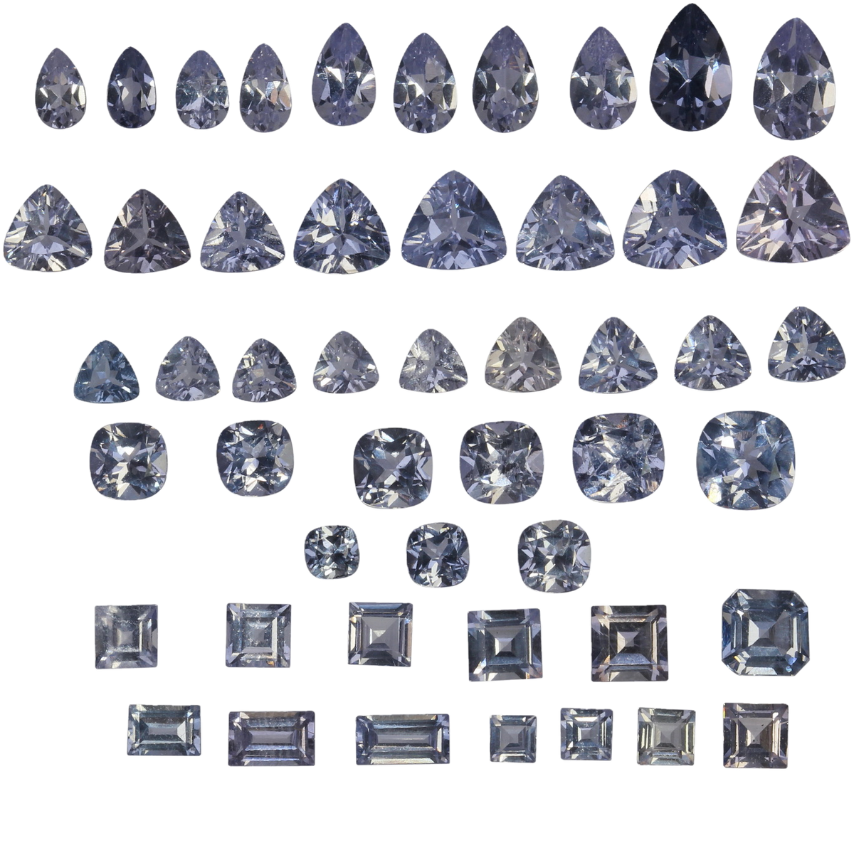 Mixed Shape Light Violet Spinel