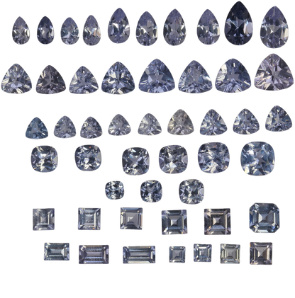 Mixed Shape Light Violet Spinel