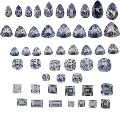 Mixed Shape Light Violet Spinel