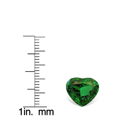 5.76ct Heart Shape Fine Intense Green Tsavorite