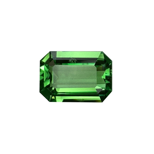 2.05ct Emerald Cut Bright Yellowish Green Tsavorite