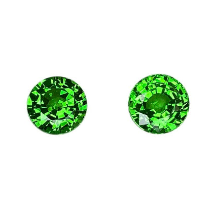 5.75mm Round Fine Intense Green Tsavorite Pair