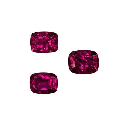 10x8mm Cushion Rubellite Set