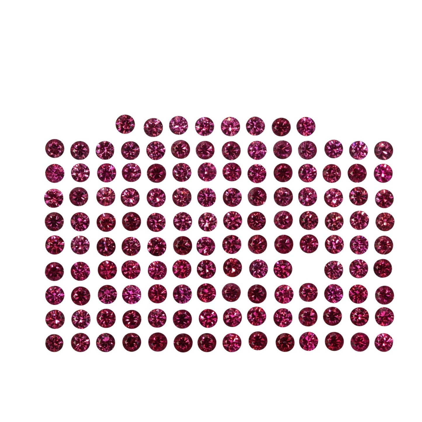 2mm Round Deep Pink Spinel