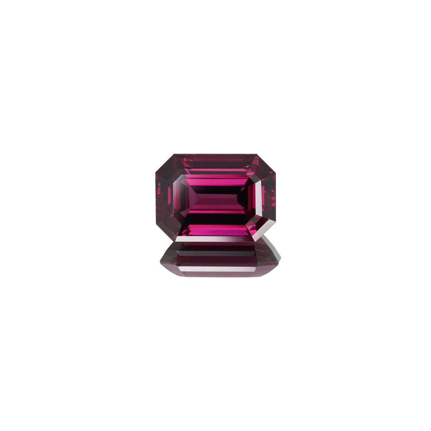 13.36ct Emerald Cut AAA Color Rhodolite