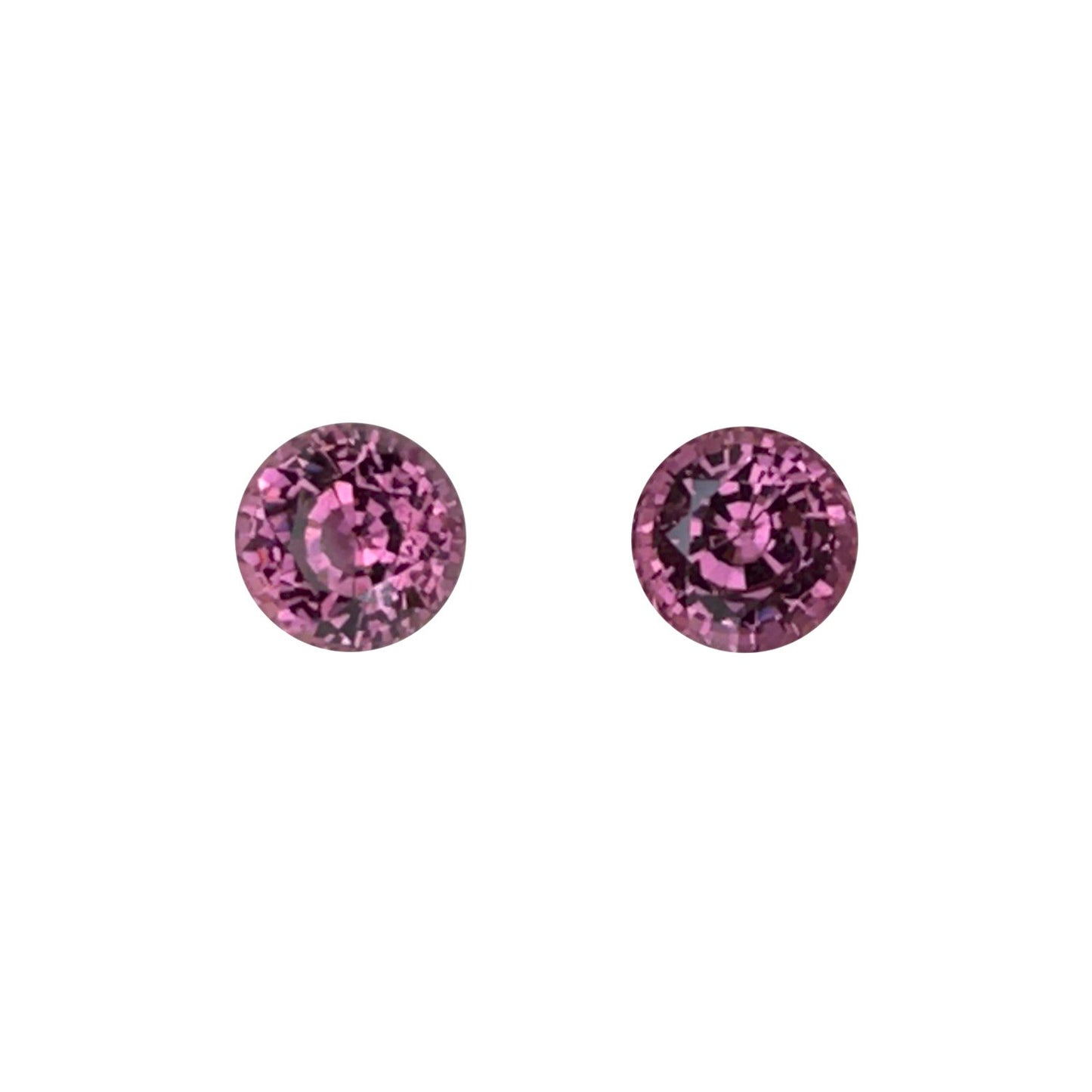 6.5mm Round Mauve Malaya Garnet Pair