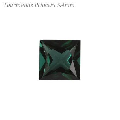 5.4mm Princess Cut Medium Blue Tourmaline