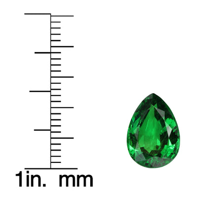 12.7x9mm Pear Shape Fine Intense Green Tsavorite
