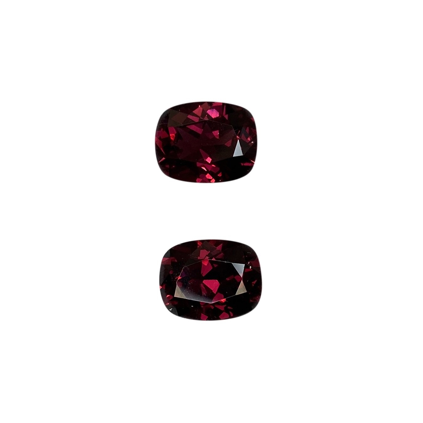 10x8mm Cushion Rubellite Pair