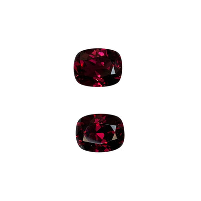 10x8mm Cushion Rubellite Pair