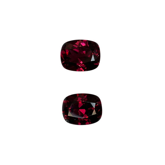 10x8mm Cushion Rubellite Pair