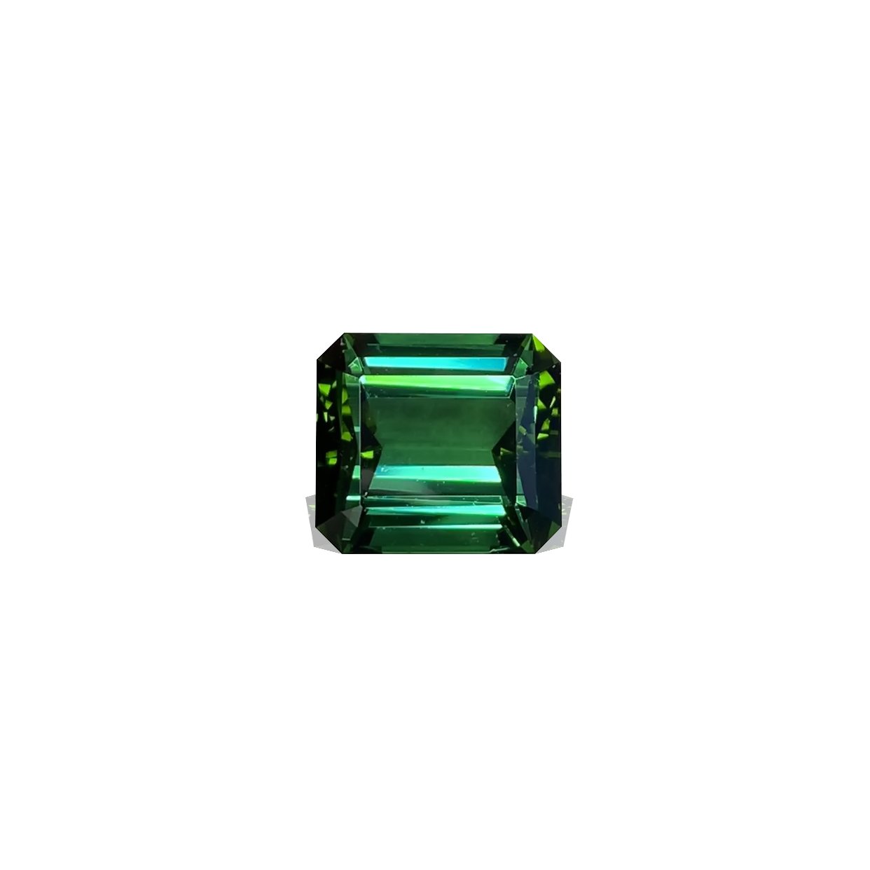 Emerald Cut Blue-Green Tourmaline