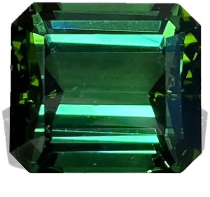 Emerald Cut Blue-Green Tourmaline