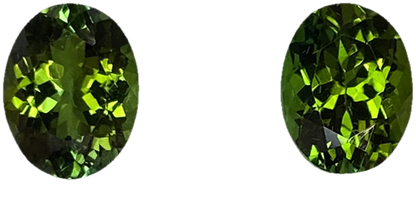 9x7mm Oval Mint Green Tourmaline Pair