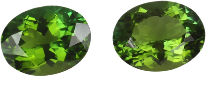9x7mm Oval Mint Green Tourmaline Pair