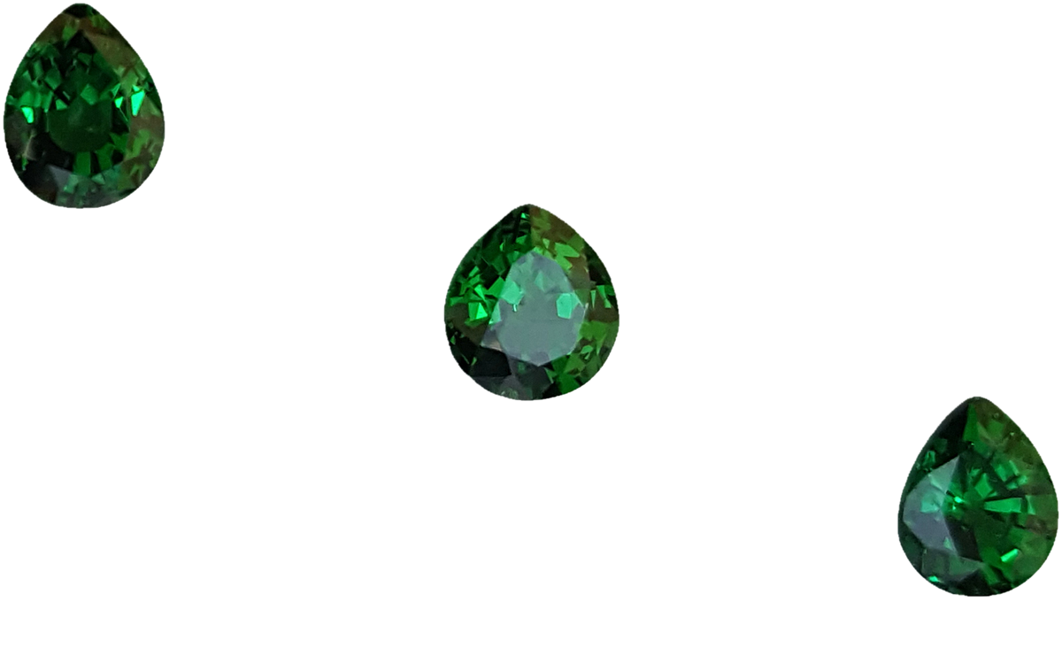 1.99ct Pear Shape Fine Saturated Green Tsavorite