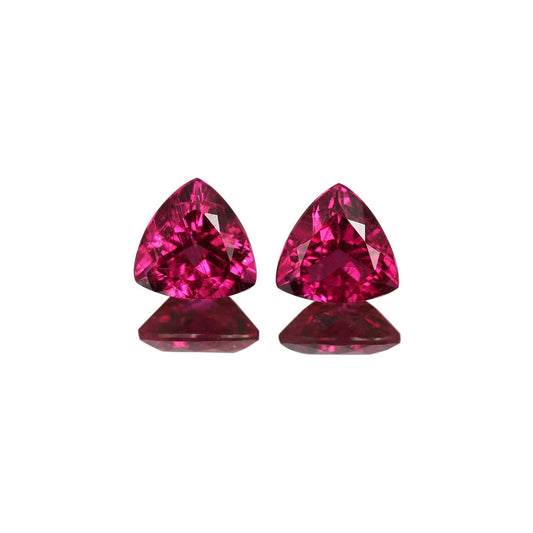 7mm Trillion Rubellite Pair