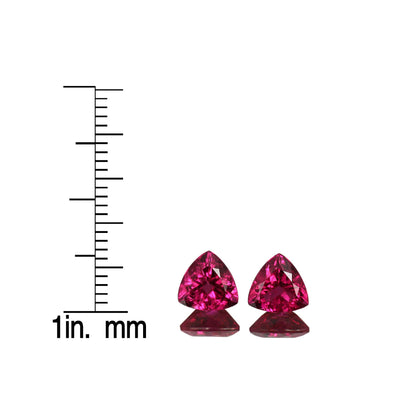 7mm Trillion Rubellite Pair