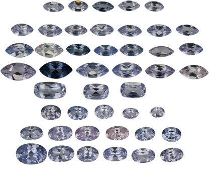 Mixed Shape Light Violet Spinel