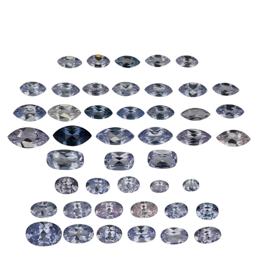 Mixed Shape Light Violet Spinel