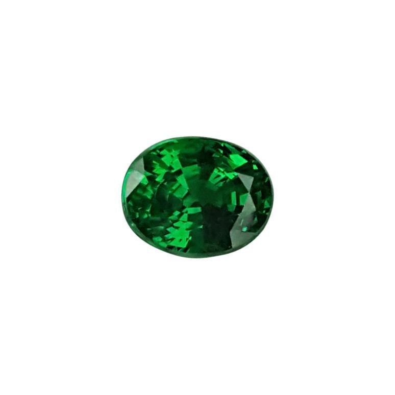 Oval Fine Intense Green Tsavorite
