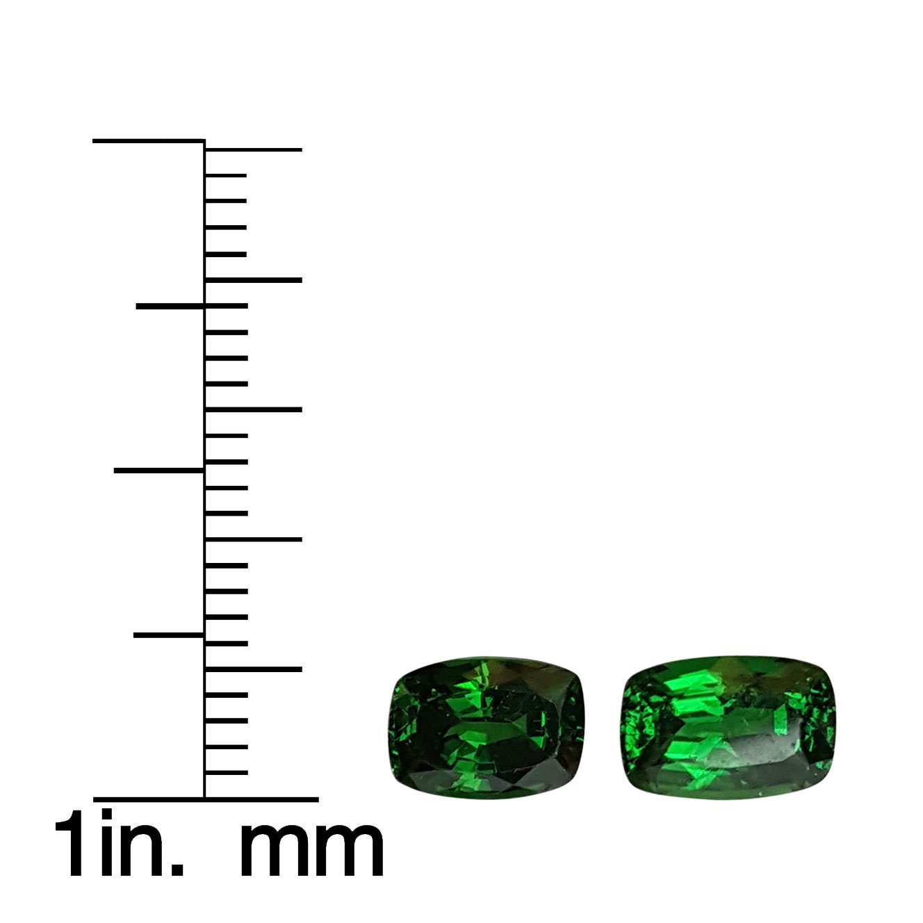 2.44ct Cushion Fine Intense Green Tsavorite Pair