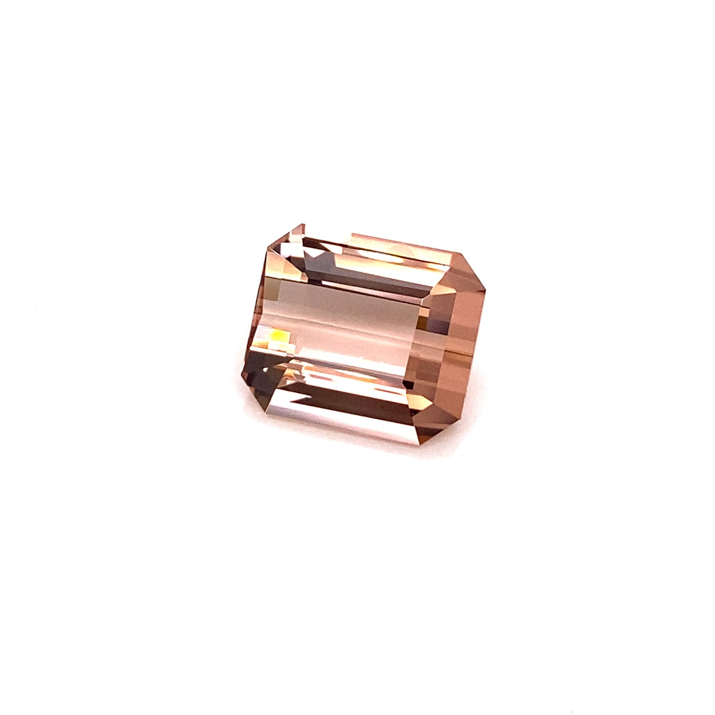 9.47ct Emerald Cut Peach Tourmaline