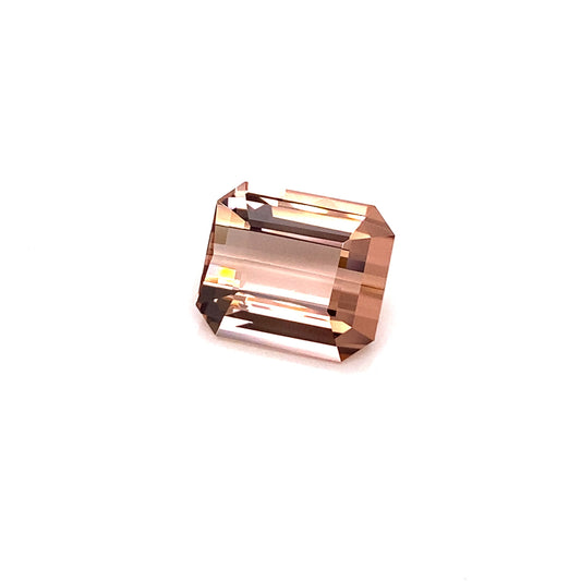 9.47ct Emerald Cut Peach Tourmaline