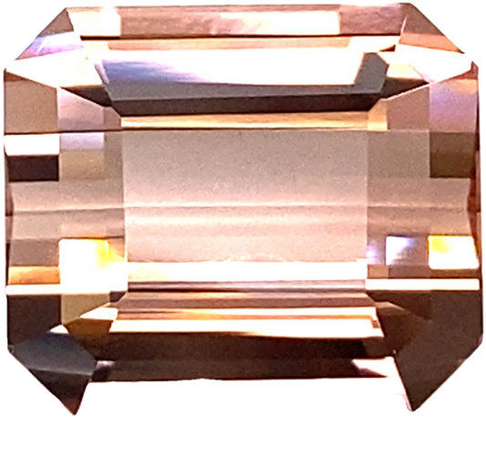 9.47ct Emerald Cut Peach Tourmaline