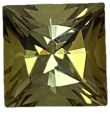 8mm Princess Cut Green Tourmaline