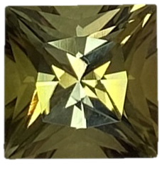 8mm Princess Cut Green Tourmaline