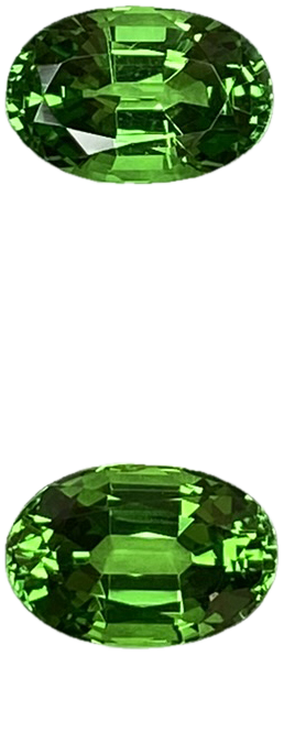 7.5x5mm Oval Bright Green Tsavorite Pair