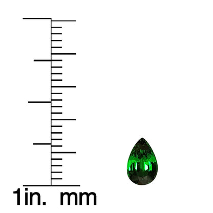 0.9ct Pear Shape Deep Minty Green Tsavorite